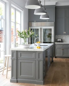 Gray Kitchen Cabinets Island Cami Weinstein