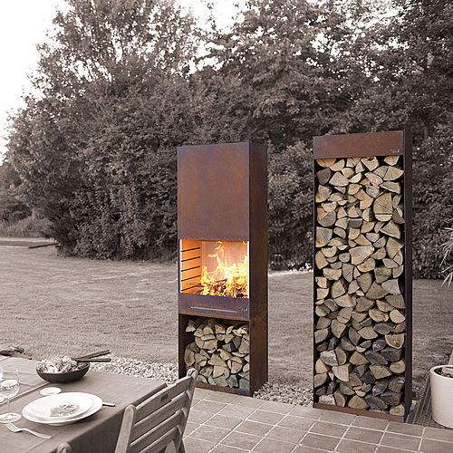 Steel Outdoor Fireplace Cami Weinstein