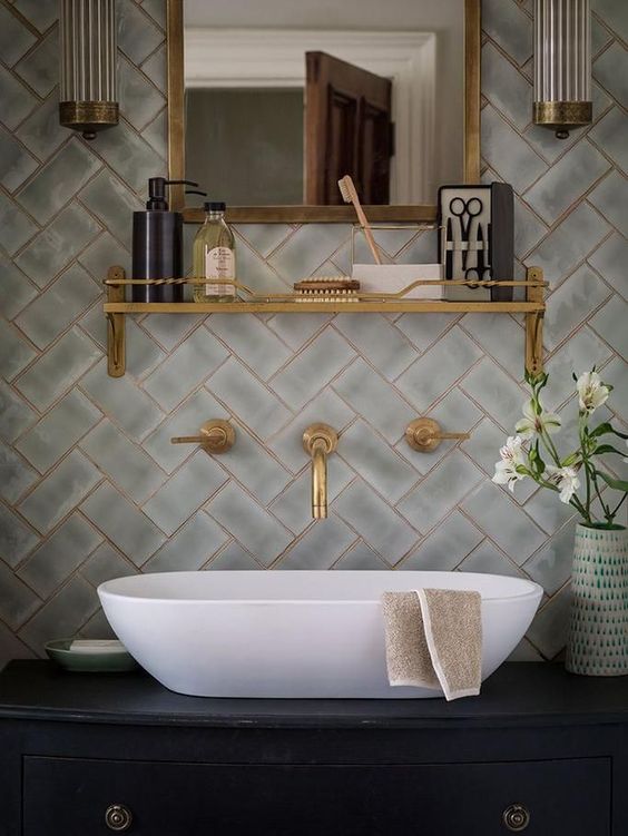 Brass Bathroom Cami Weinstein Designs LLC