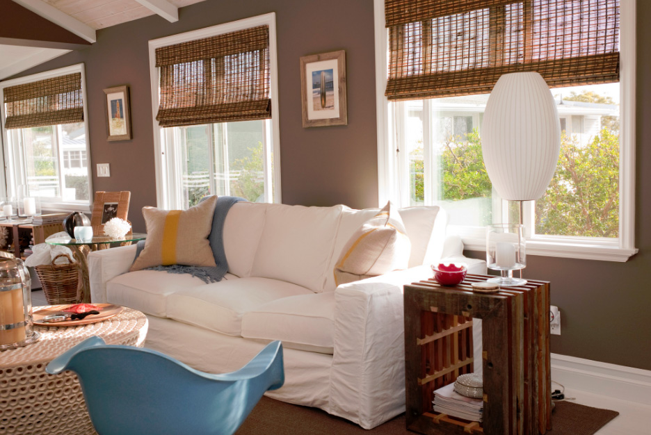 white laguna beach living room