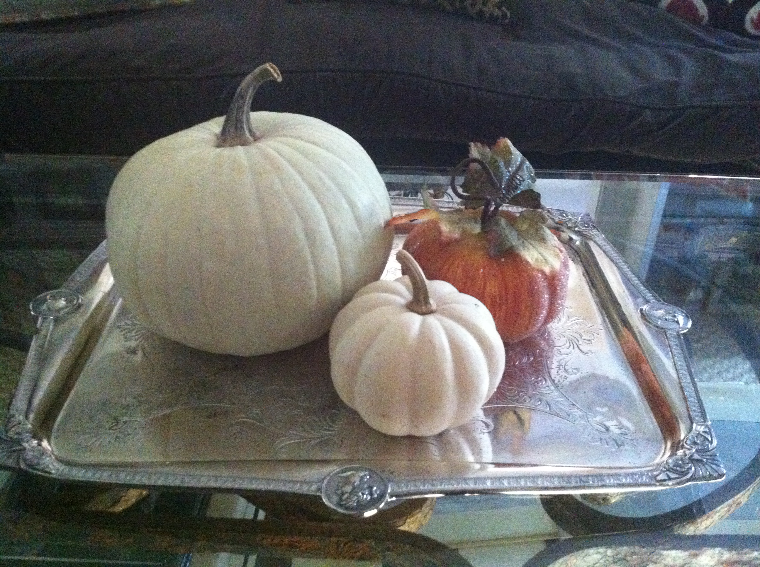 Fall Themed Pumpkin Display
